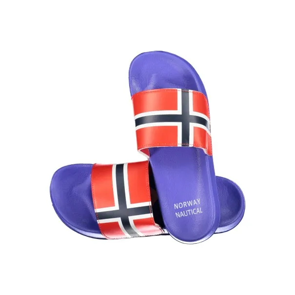 CHAUSSURES PANTOUFLES BLEUES POUR HOMMES NORVÈGE 1963 - NORWAY 1963