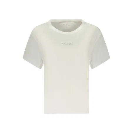 T-shirt blanc à manches courtes Pepe Jeans pour femme - PEPE JEANS