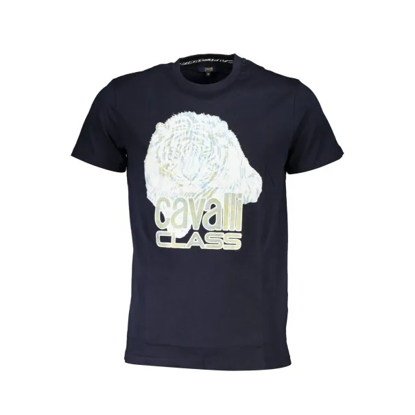T-SHIRT À MANCHES COURTES CAVALLI CLASS HOMME BLEU - CAVALLI CLASS