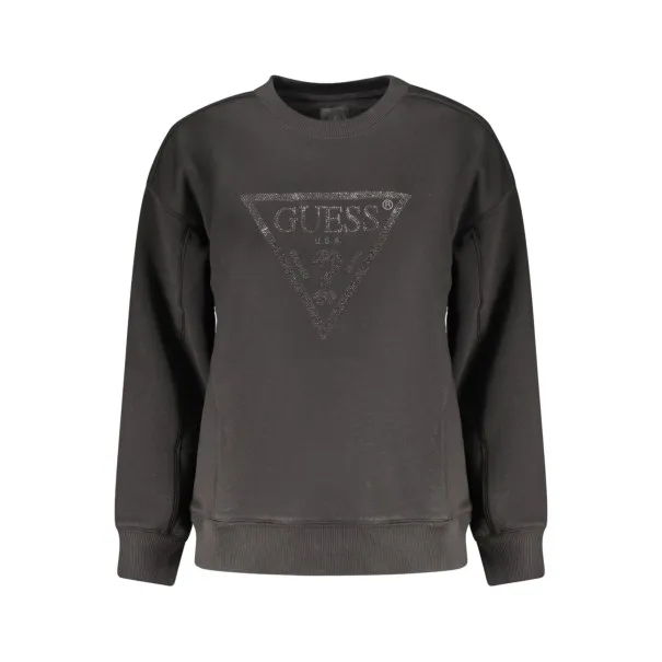 SWEAT-SHIRT NOIR À FERMETURE ÉCLAIR GUESS JEANS POUR FEMME - GUESS JEANS