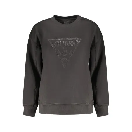 SWEAT-SHIRT NOIR À FERMETURE ÉCLAIR GUESS JEANS POUR FEMME - GUESS JEANS