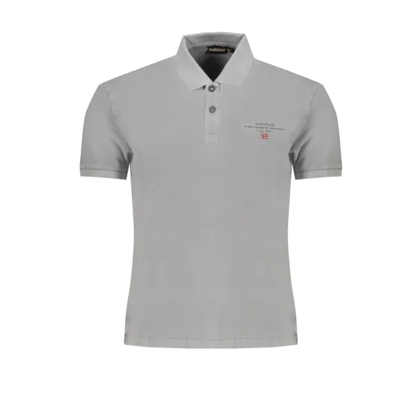 NAPAPIJRI POLO HOMME GRIS À MANCHES COURTES - NAPAPIJRI