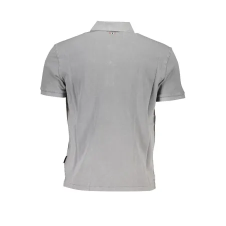 NAPAPIJRI POLO HOMME GRIS À MANCHES COURTES - NAPAPIJRI