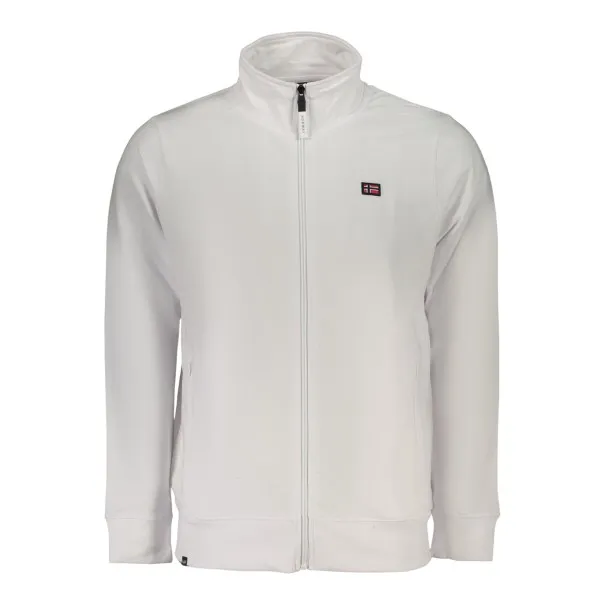 SWEAT-SHIRT BLANC À FERMETURE ÉCLAIR POUR HOMME NORVÈGE 1963 - NORWAY 1963