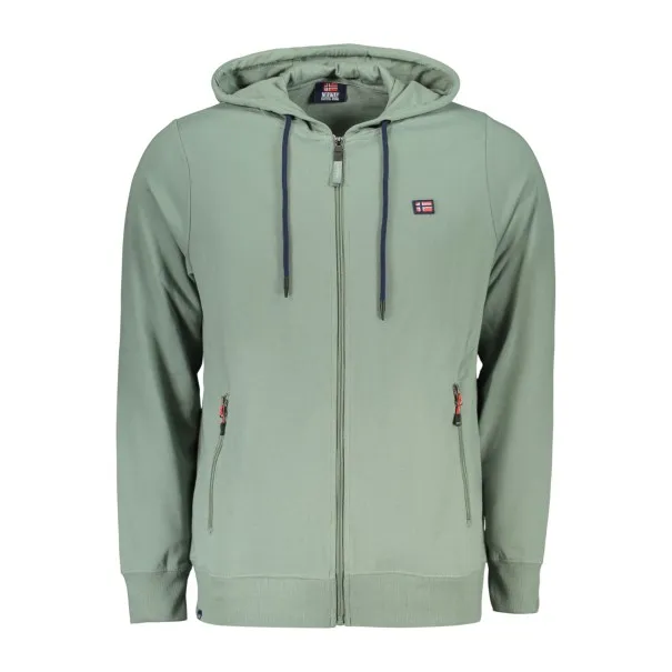 SWEAT-SHIRT VERT À FERMETURE ÉCLAIR POUR HOMME NORVÈGE 1963 - NORWAY 1963