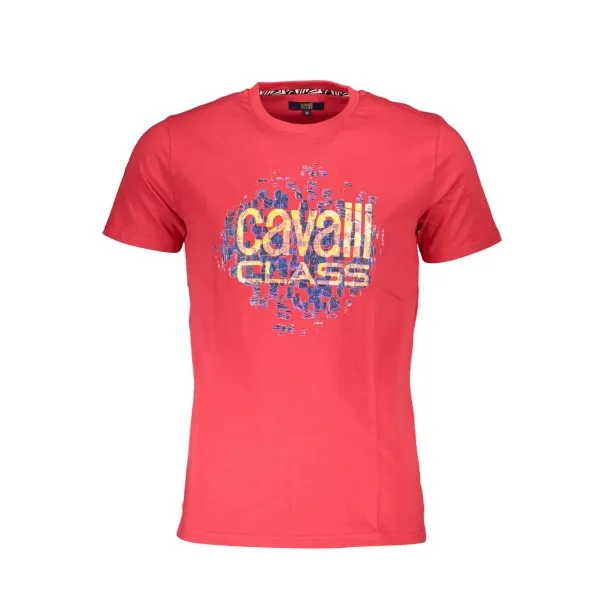 T-SHIRT À MANCHES COURTES CAVALLI CLASS HOMME ROUGE - CAVALLI CLASS