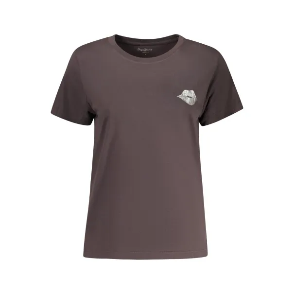 T-shirt noir à manches courtes pour femme Pepe Jeans - PEPE JEANS