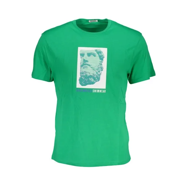 T-SHIRT À MANCHES COURTES HOMME BIKKEMBERGS VERT - BIKKEMBERGS