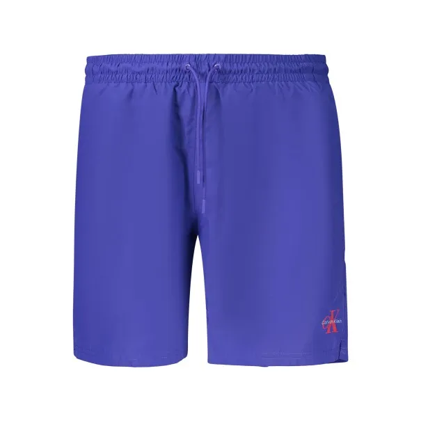 Maillot de bain homme Calvin Klein à fond bleu - CALVIN KLEIN
