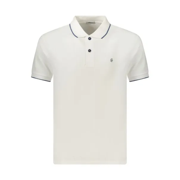 Polo blanc à manches courtes pour homme Coveri Moving - COVERI MOVING