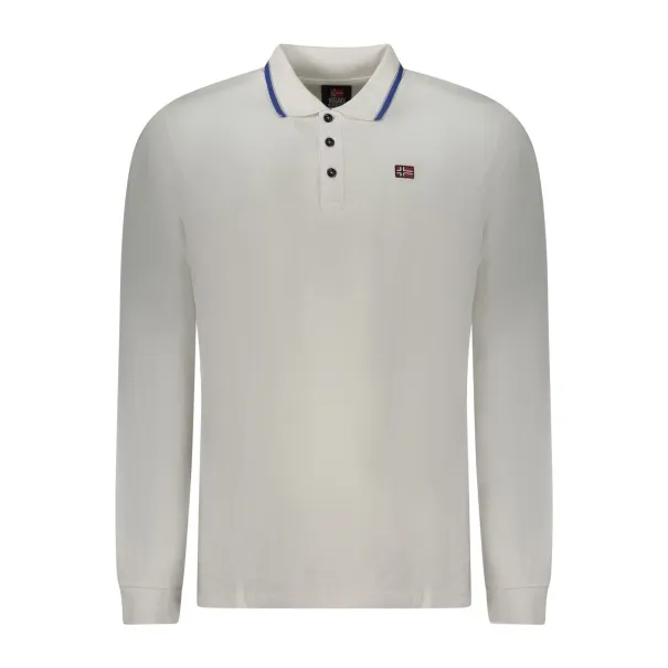 Polo blanc à manches longues pour homme, Norvège 1963 - NORWAY 1963
