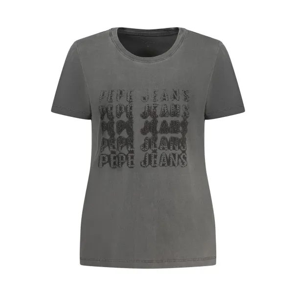 T-shirt noir à manches courtes pour femme Pepe Jeans - PEPE JEANS