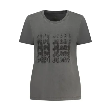T-shirt noir à manches courtes pour femme Pepe Jeans - PEPE JEANS