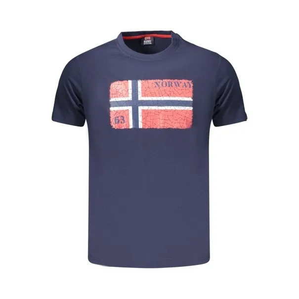 T-shirt à manches courtes pour homme, Norvège 1963, bleu - NORWAY 1963
