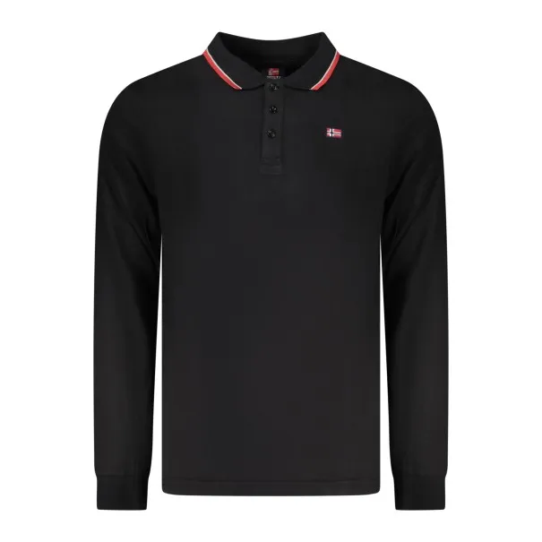 Polo homme à manches longues, Norvège 1963, noir - NORWAY 1963