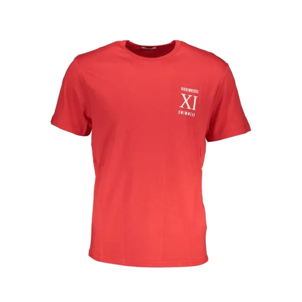 BIKKEMBERGS T-SHIRT À MANCHES COURTES ROUGE POUR HOMMES - BIKKEMBERGS