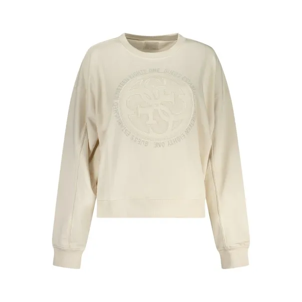 SWEAT-SHIRT BLANC À FERMETURE ÉCLAIR GUESS JEANS POUR FEMME - GUESS JEANS