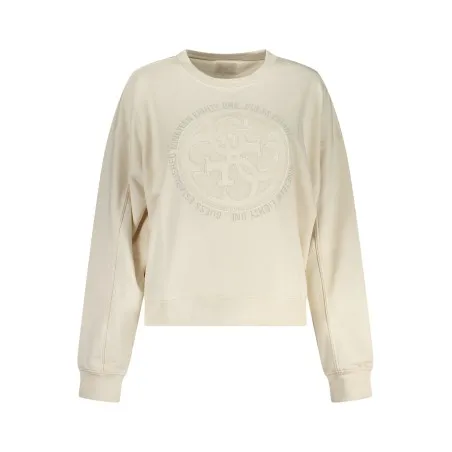 SWEAT-SHIRT BLANC À FERMETURE ÉCLAIR GUESS JEANS POUR FEMME - GUESS JEANS