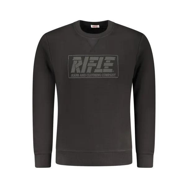 SWEAT-SHIRT NOIR À FERMETURE ÉCLAIR POUR HOMMES RIFLE - RIFLE