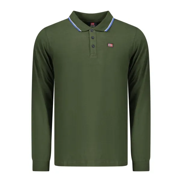 Polo à manches longues pour homme, Norvège 1963, vert - NORWAY 1963