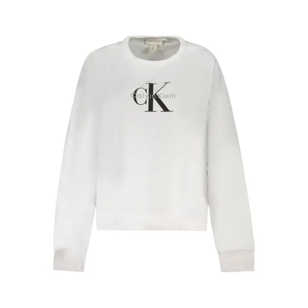 Sweat-shirt zippé Calvin Klein pour femme Blanc - CALVIN KLEIN