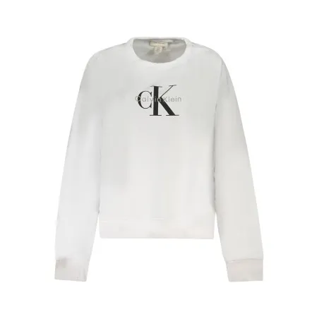 Sweat-shirt zippé Calvin Klein pour femme Blanc - CALVIN KLEIN