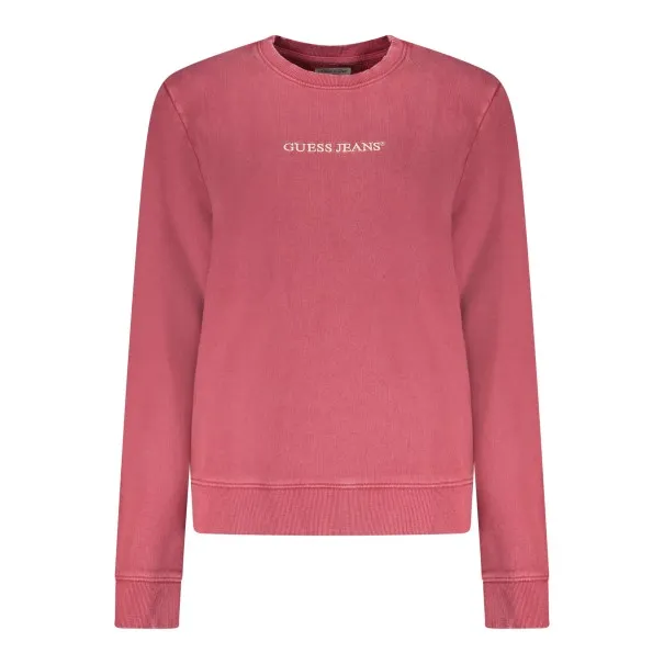 SWEAT-SHIRT ROUGE À FERMETURE ÉCLAIR GUESS JEANS POUR FEMME - GUESS JEANS