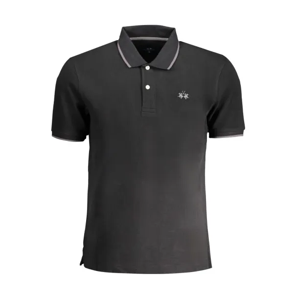 POLO À MANCHES COURTES POUR HOMME LA MARTINA NOIR - LA MARTINA