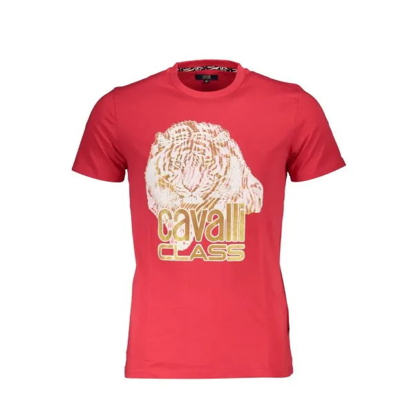 T-SHIRT À MANCHES COURTES CAVALLI CLASS HOMME ROUGE - CAVALLI CLASS