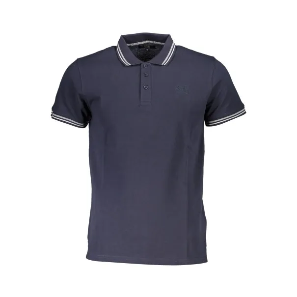 CAVALLI CLASS POLO MANCHES COURTES HOMME BLEU - CAVALLI CLASS