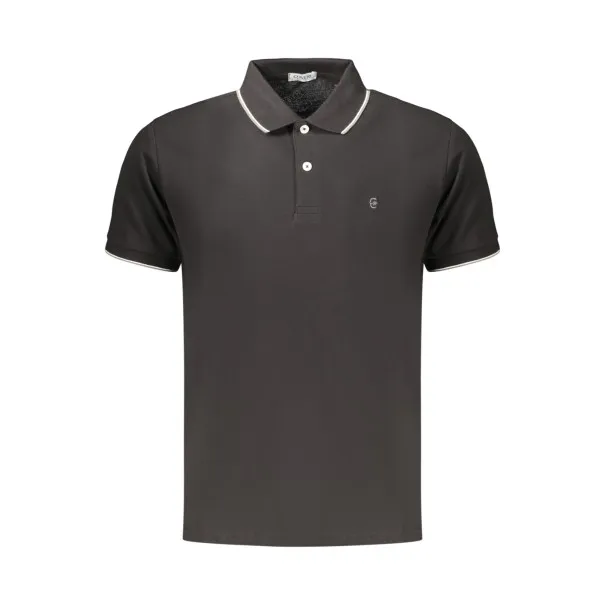 Polo noir à manches courtes pour homme Coveri Moving - COVERI MOVING
