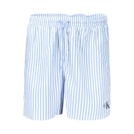 Maillot de bain homme Calvin Klein à fond bleu - CALVIN KLEIN