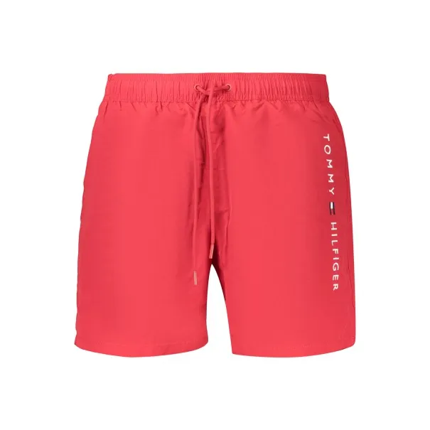 MAILLOT DE BAIN TOMMY HILFIGER POUR HOMME, FOND ROUGE - TOMMY HILFIGER