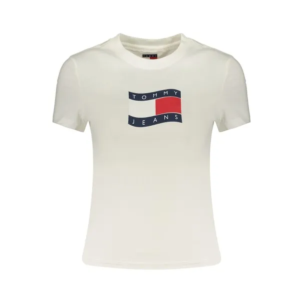 T-shirt blanc à manches courtes Tommy Hilfiger pour femme - TOMMY HILFIGER