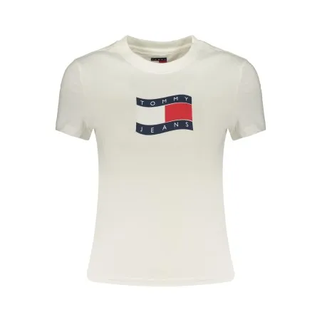 T-shirt blanc à manches courtes Tommy Hilfiger pour femme - TOMMY HILFIGER