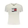 T-shirt blanc à manches courtes Tommy Hilfiger pour femme - TOMMY HILFIGER