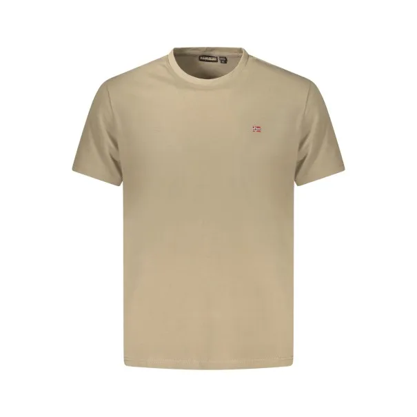 T-SHIRT À MANCHES COURTES POUR HOMME NAPAPIJRI, MARRON - NAPAPIJRI