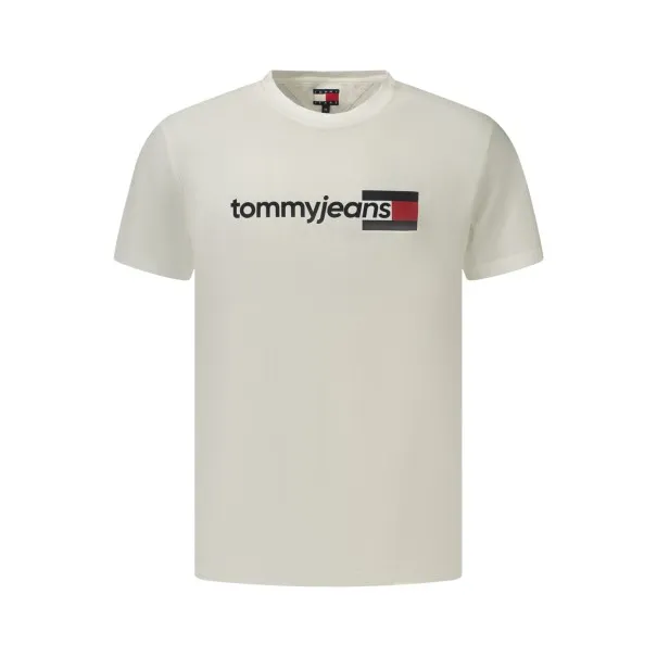 T-shirt blanc à manches courtes Tommy Hilfiger pour homme - TOMMY HILFIGER