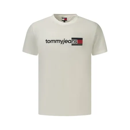 T-shirt blanc à manches courtes Tommy Hilfiger pour homme - TOMMY HILFIGER