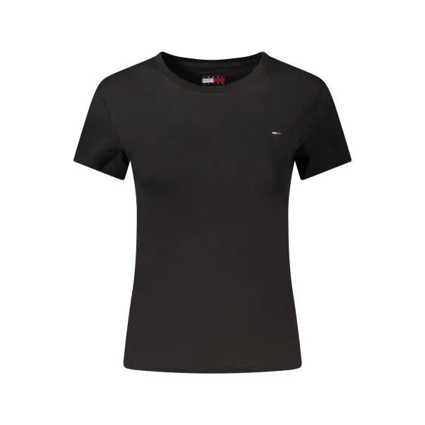 T-shirt noir à manches courtes pour femme Tommy Hilfiger - TOMMY HILFIGER