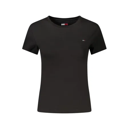 T-shirt noir à manches courtes pour femme Tommy Hilfiger - TOMMY HILFIGER