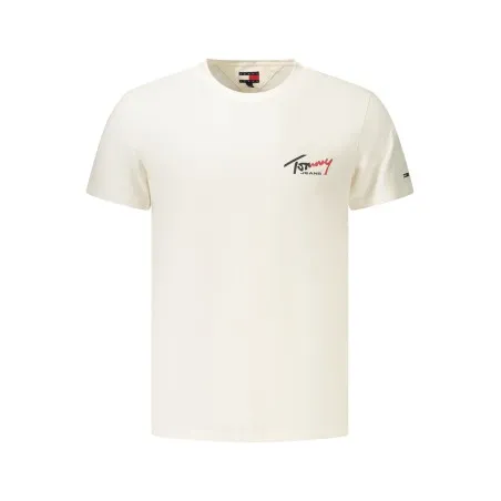 T-shirt blanc à manches courtes Tommy Hilfiger pour homme - TOMMY HILFIGER