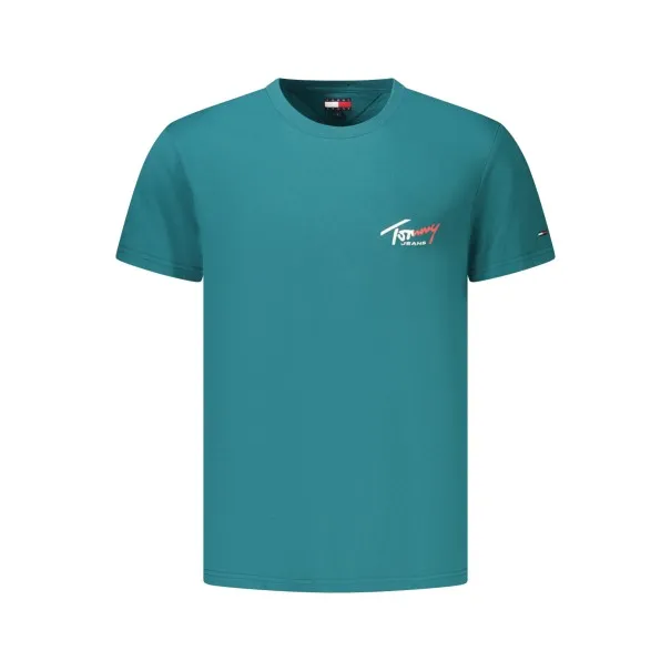 T-shirt vert à manches courtes Tommy Hilfiger pour homme - TOMMY HILFIGER