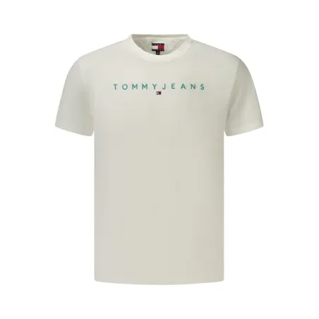 T-shirt blanc à manches courtes Tommy Hilfiger pour homme - TOMMY HILFIGER