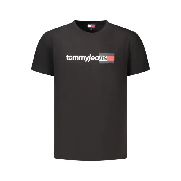 T-shirt noir à manches courtes pour homme Tommy Hilfiger - TOMMY HILFIGER