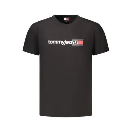T-shirt noir à manches courtes pour homme Tommy Hilfiger - TOMMY HILFIGER