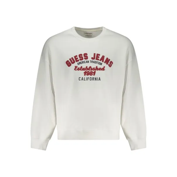 SWEAT-SHIRT GUESS JEANS SANS ZIP HOMME BLANC - GUESS JEANS