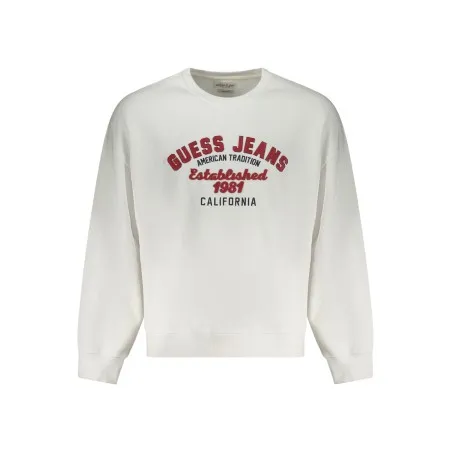 SWEAT-SHIRT GUESS JEANS SANS ZIP HOMME BLANC - GUESS JEANS