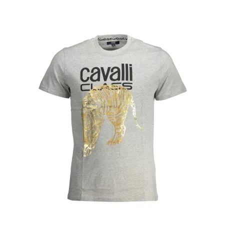 T-SHIRT À MANCHES COURTES CAVALLI CLASS HOMME GRIS - CAVALLI CLASS