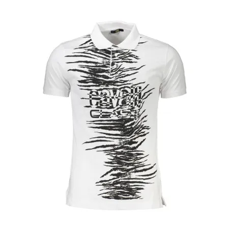 CAVALLI CLASS POLO MANCHES COURTES HOMME BLANC - CAVALLI CLASS